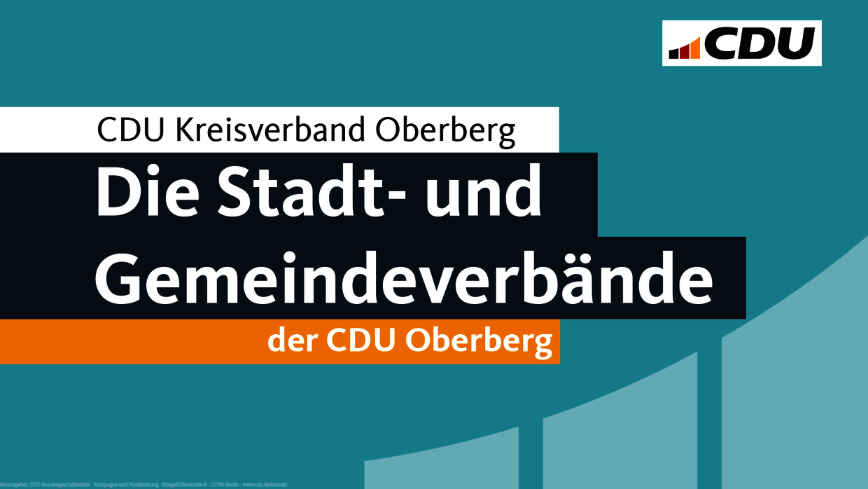 Die Stadt- und Gemeindeverbände der CDU Oberberg